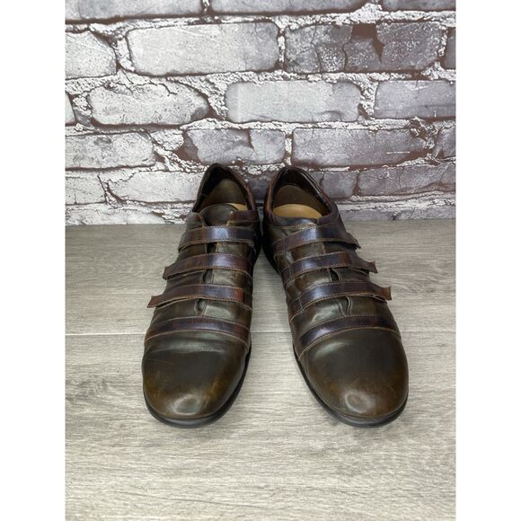Bruno Verri Brown Leather Metallic Fashion Shoes Sneakers Men Sz 42EU/9M US main image 4